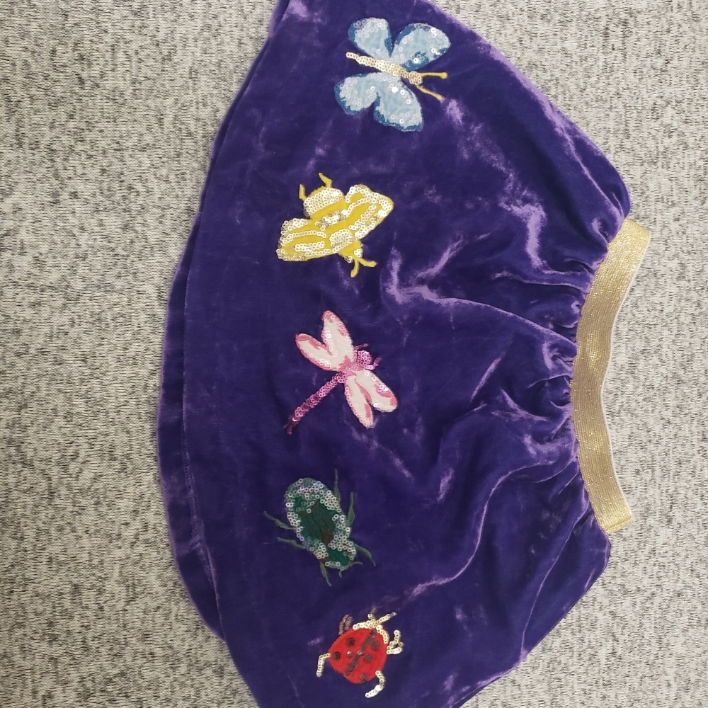 Mini Boden velvet sequin applique skirt
